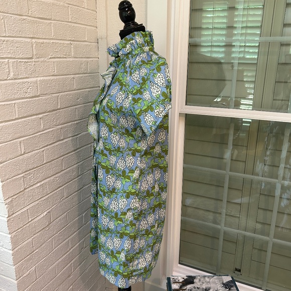 Boho Chic Print Dress With Gold Thread Detail - Picture 2 of 3